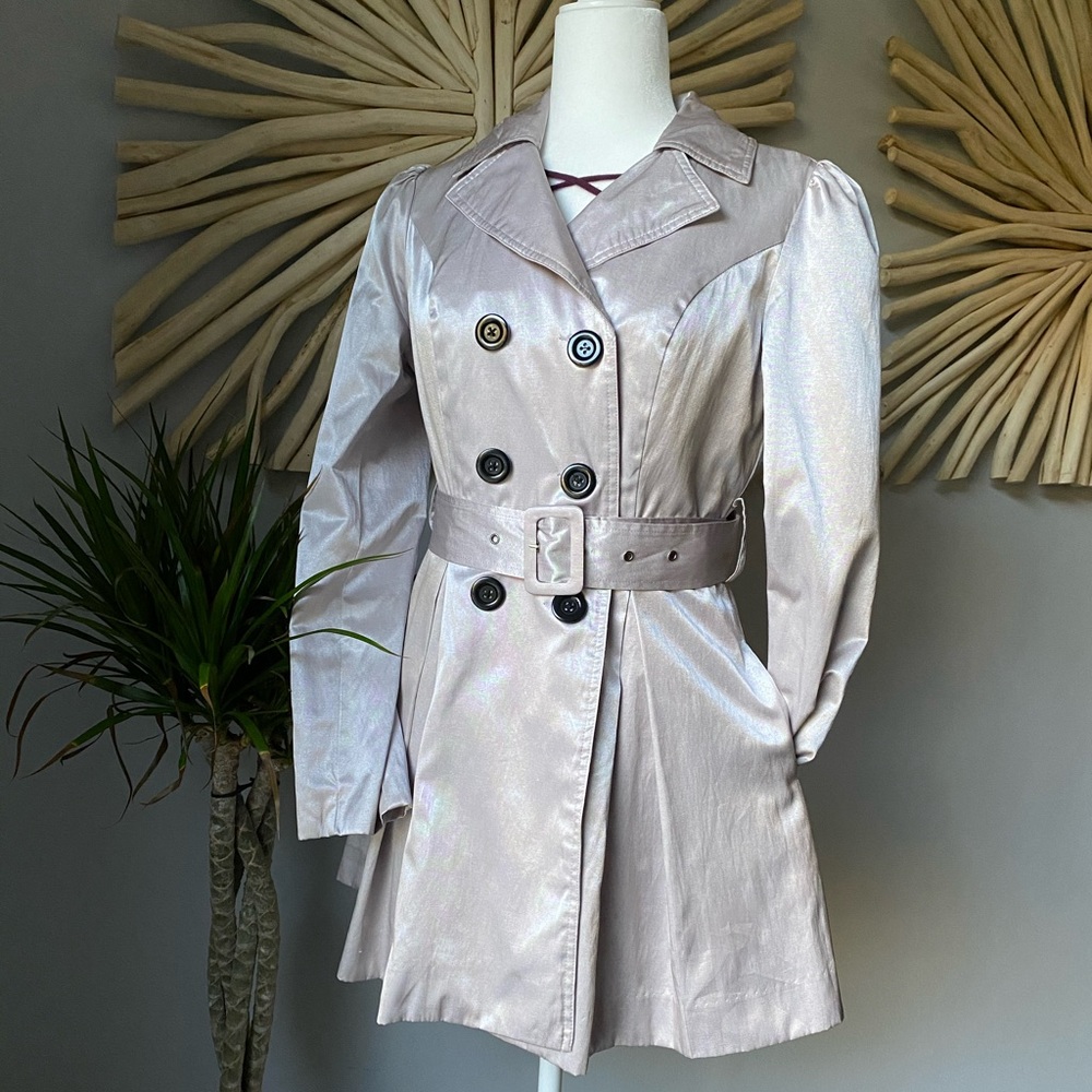 SOLD - Silver metallic jacket w/belt(SOLD)